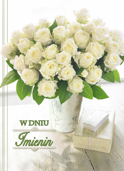 Polish Name Day Cards Flowers - B6