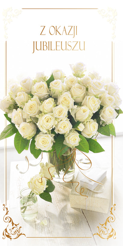 Polish Greeting Cards Flowers Aniversary/Jubilee - DL
