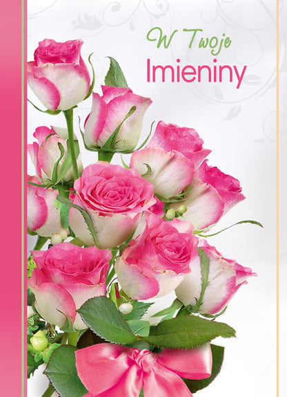 Polish Name Day Cards Flowers - B6