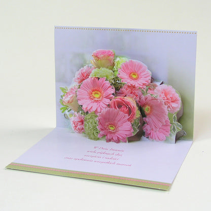 Polish Name Day Cards Flowers 3D - A5P