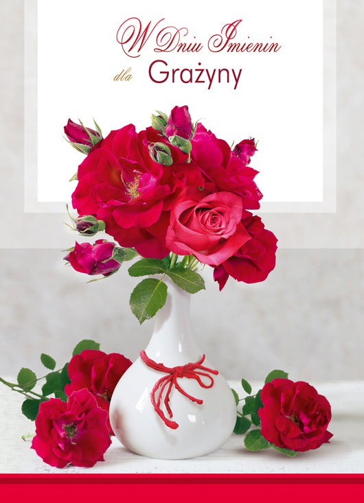 Polish Name Day Cards For Her with Changeable Name - A5SI