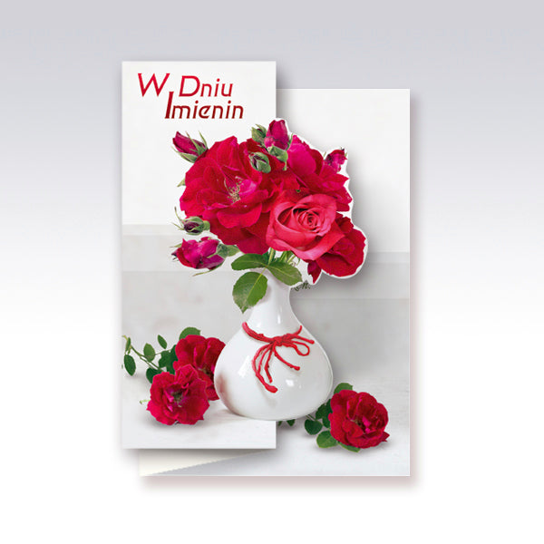 Polish Name Day Cards Flowers - B6W