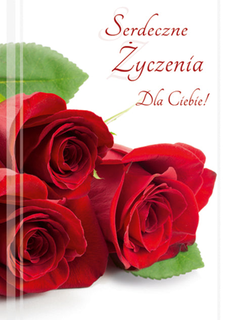 Polish Greeting Cards Flowers - B6