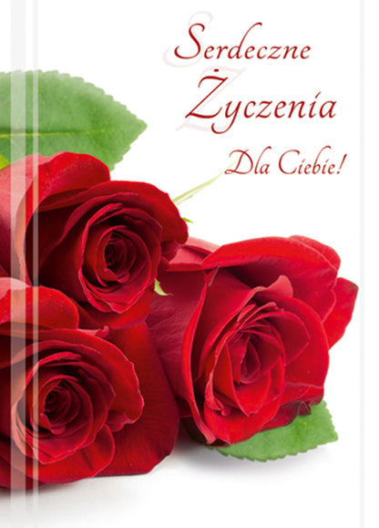 Polish Greeting Cards Flowers - B6
