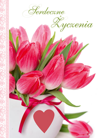 Polish Greeting Cards Flowers - B6