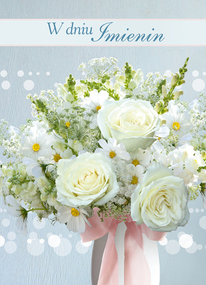 Polish Name Day Cards Flowers - B6