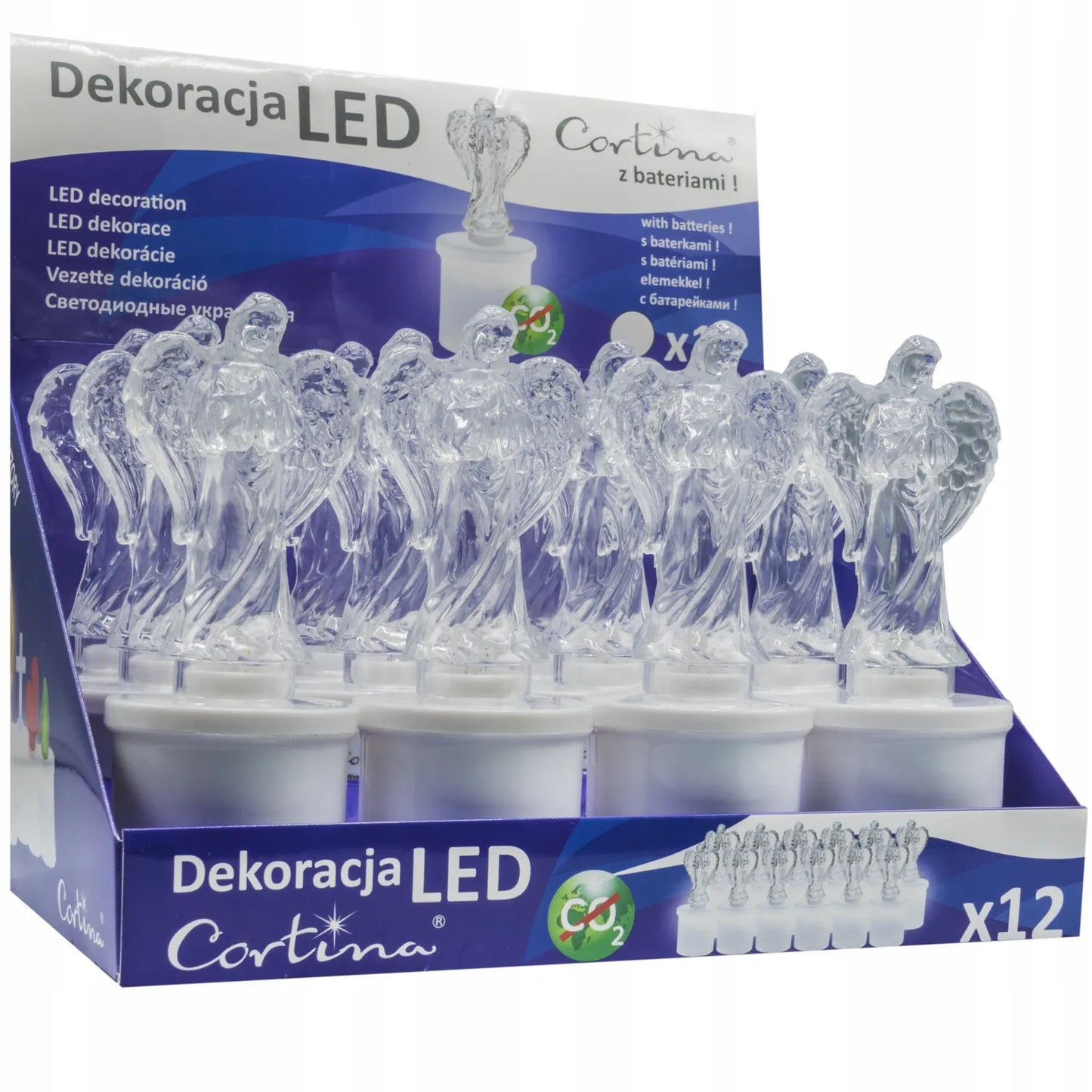 LED Candle (Angel) - Blue color-  batteries included