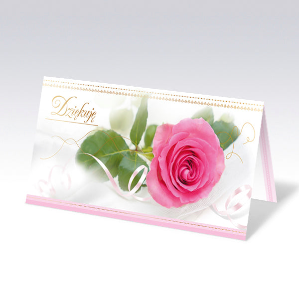 Polish Greeting Cards Flowers Thank You - DL
