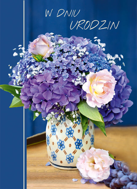 Polish Birthday Cards Flowers Set 2 - B6