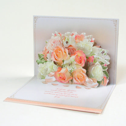 Polish Greeting Cards Flowers 3D  - A5P