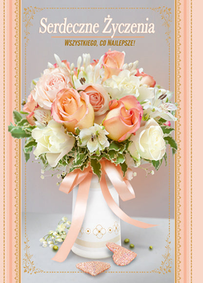 Polish Greeting Cards Flowers - B6