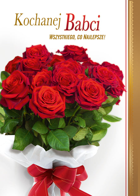 Polish Greeting Cards for Grandma - B6