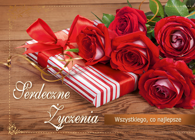 Polish Greeting Cards Flowers - B6