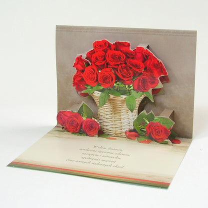 Polish Name Day Cards Flowers 3D - A5P