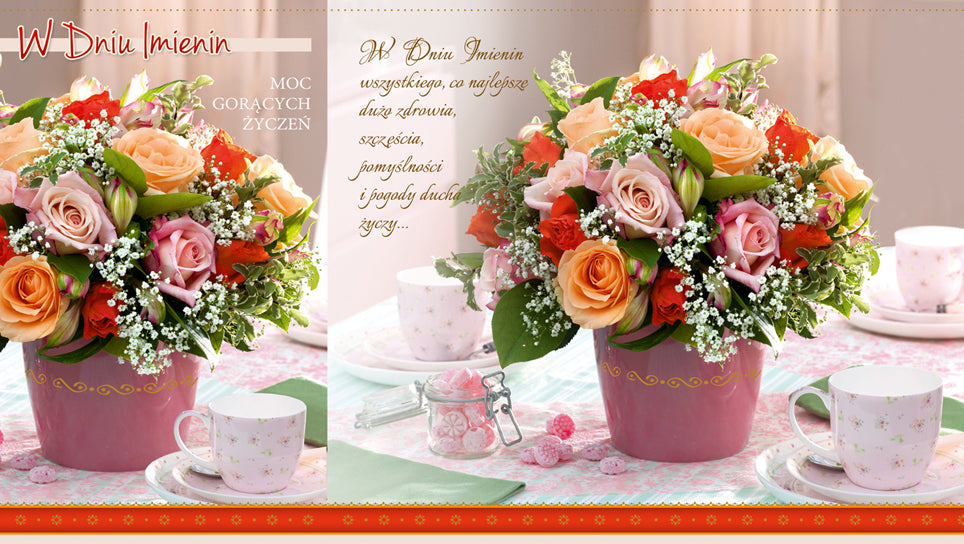 Polish Name Day Cards Flowers - K2P