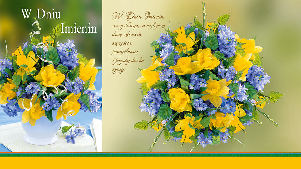 Polish Name Day Cards Flowers - K2P