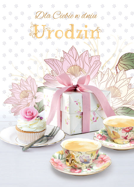 Polish Birthday Cards Flowers Set 1 - B6