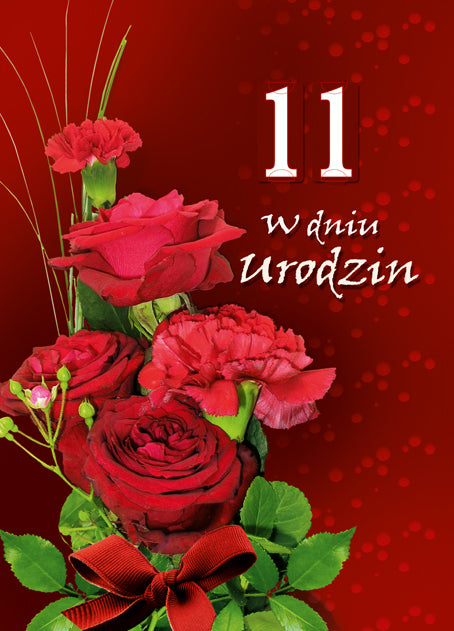 Polish Birthday Cards Flowers - B6SC