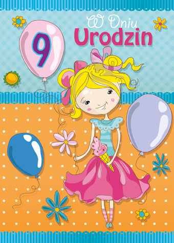 Polish Birthday Cards For Kids with Changeable Year - B6SC