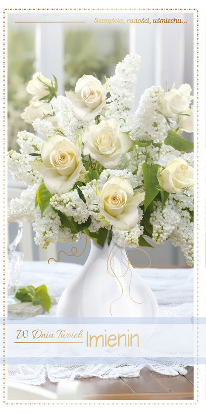 Polish Name Day Cards Flowers - DL
