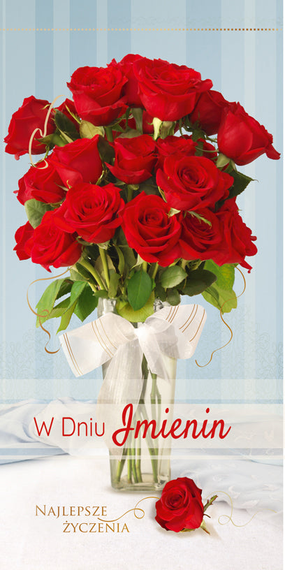 Polish Name Day Cards Flowers - DL