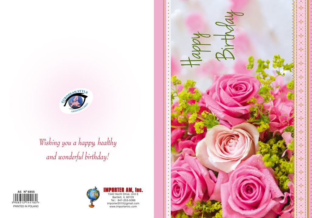Birthday Card - Happy Birthday fo Her - A5N