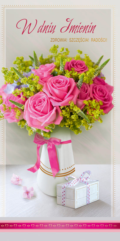 Polish Name Day Cards Flowers - DL