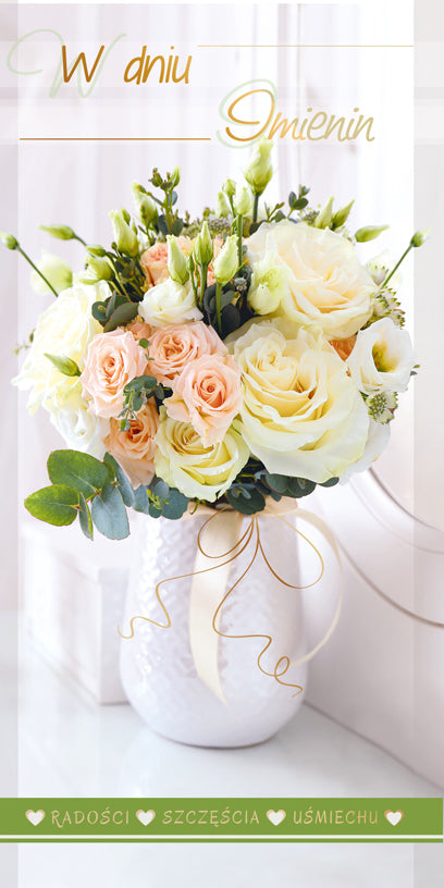Polish Name Day Cards Flowers - DL