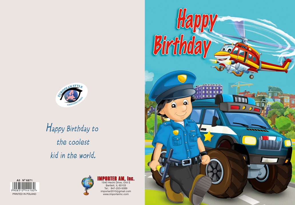 Birthday Card - Happy Birthday for Boys - A5N