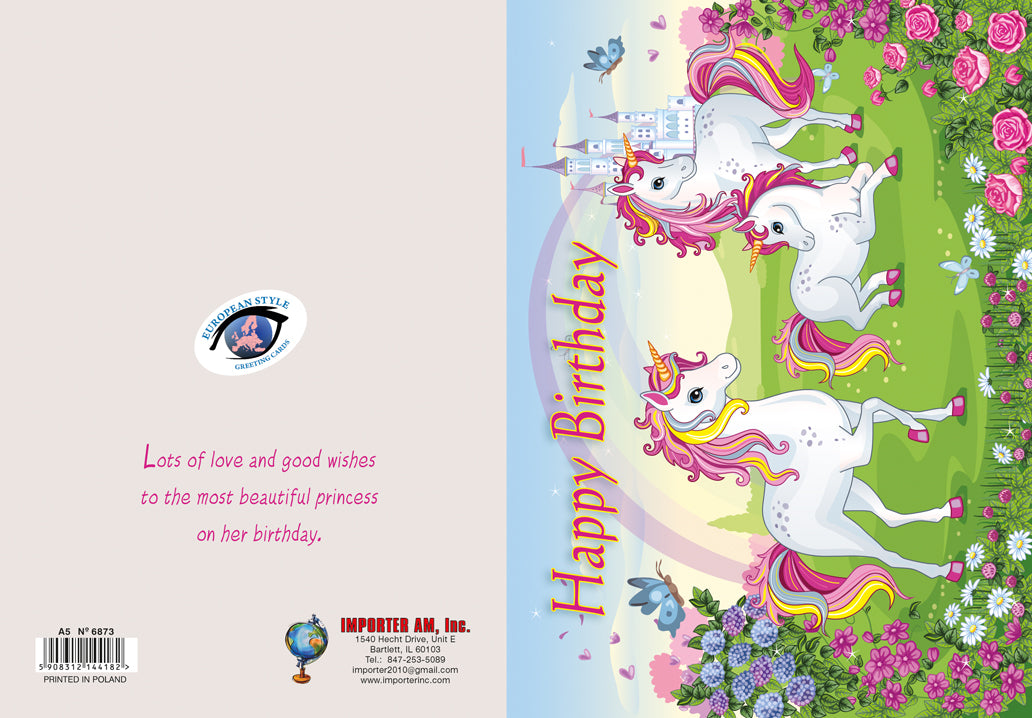 Birthday Card - Happy Birthday for Girls - A5N