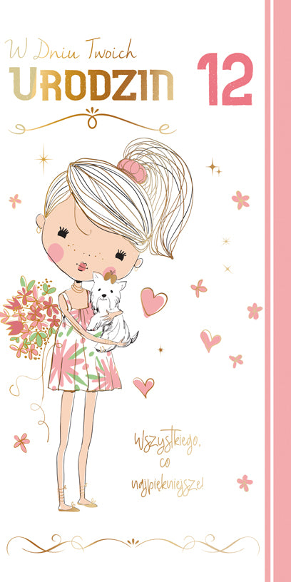 Polish Birthday Cards For Kids with Changeable Year Set 2 - DL
