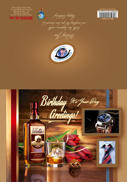 Birthday Card - Happy Birthday for Him - B6L