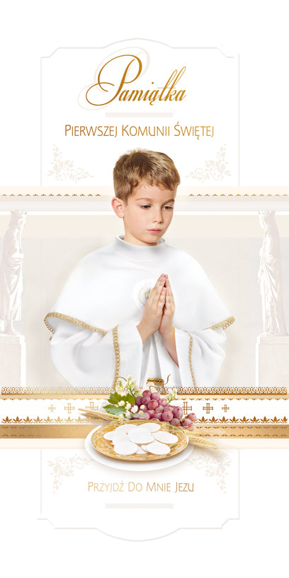 Polish Greeting Cards First Communion Boy - DL