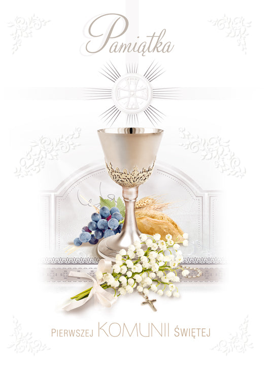 Polish Greeting Cards First Communion Chalice 3D - A5P