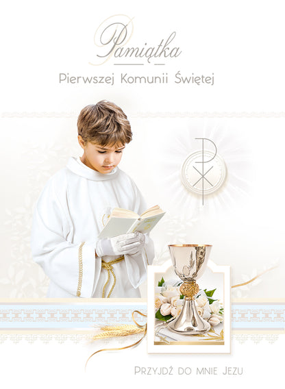 Polish Greeting Cards First Communion Boy 3D - A5P
