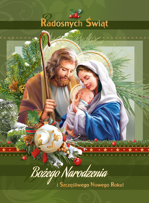 Polish Greeting Cards Christmas Religious - A5P