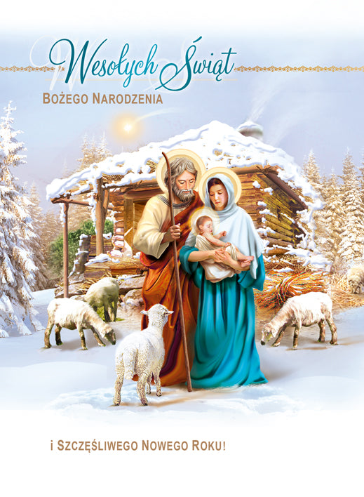 Polish Greeting Cards Christmas Religious - A5P
