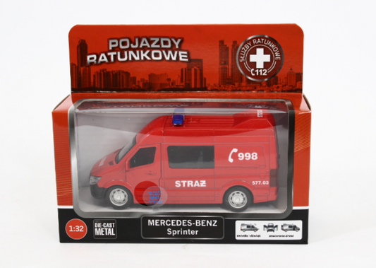 Toy Car - Mercedes Benz Sprinter 1:32 (Fire Departament)
