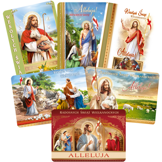 Polish Greeting Cards Easter Religious 3D - A5P