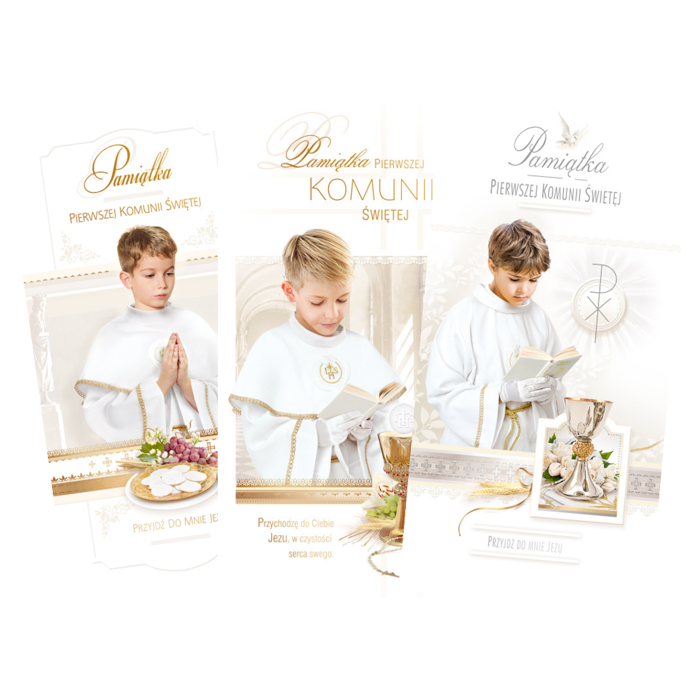 Polish Greeting Cards First Communion Boy - DL