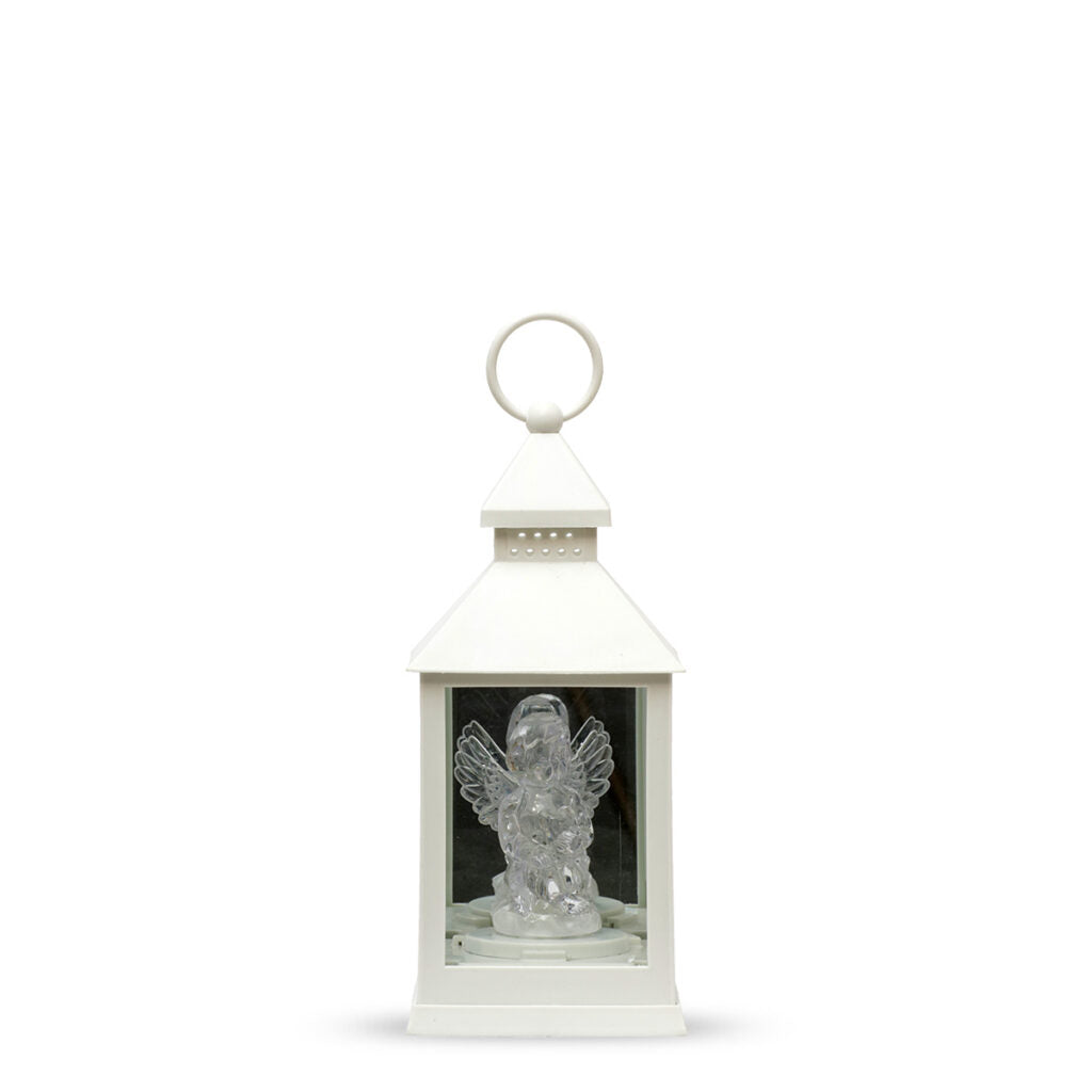 White lantern (Angel) - Grave Decoration - batteries not included