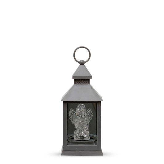 Grey lantern (Angel) - Grave Decoration - batteries not included