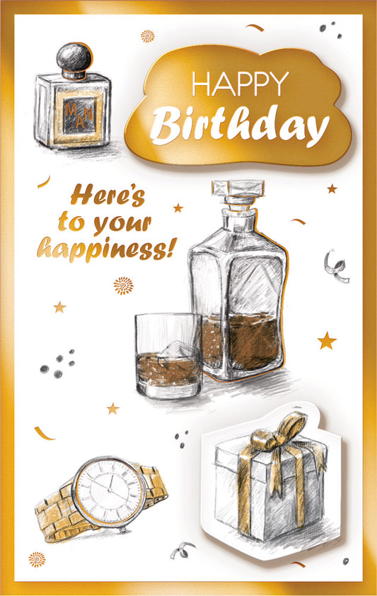 Birthday Card Here's to Your Happines