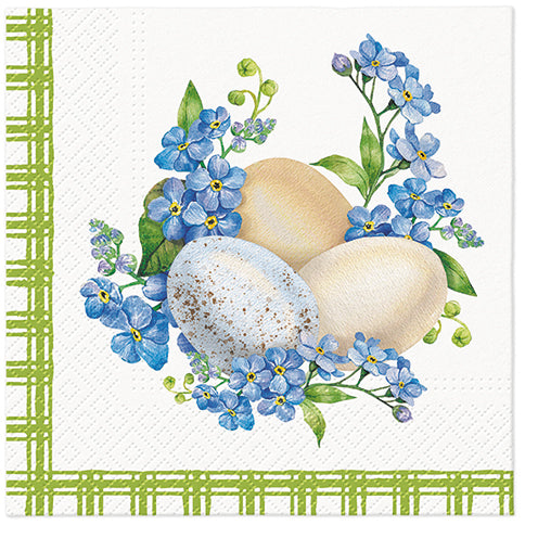 Easter Flowers Eggs Paper Napkins