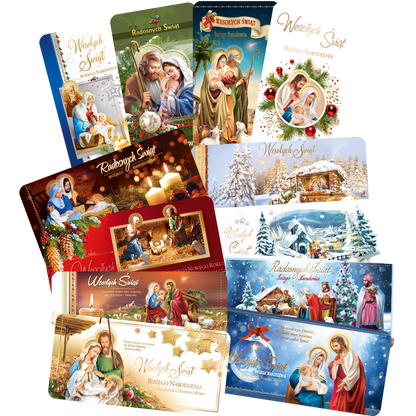 Polish Greeting Cards Christmas Religious - DL