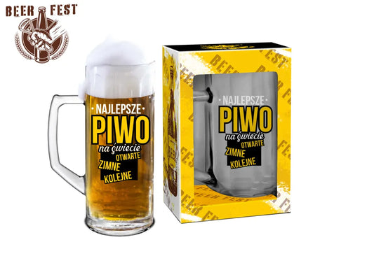 BEER FEST - Beer Mug Reno Ottica 500ml (17 fl oz) The best beer in the world open, cold, next