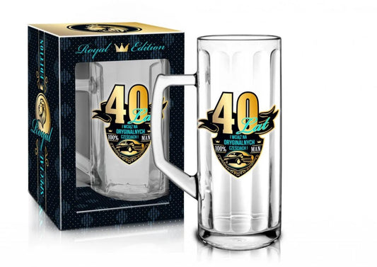 ROYAL EDITION - Beer Glass Reno Ottica 500ml (17fl oz) 40 years