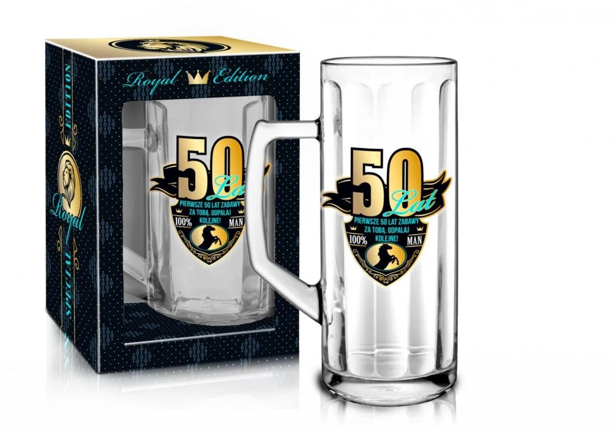 ROYAL EDITION - Beer Glass Reno Ottica 500ml (17fl oz) 50 years