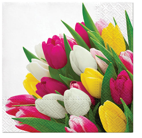 Paper Napkins Bunch of Tulips