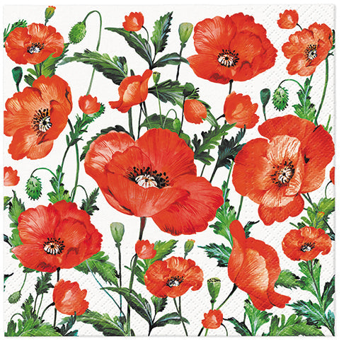 Paper Napkins Red Poppy